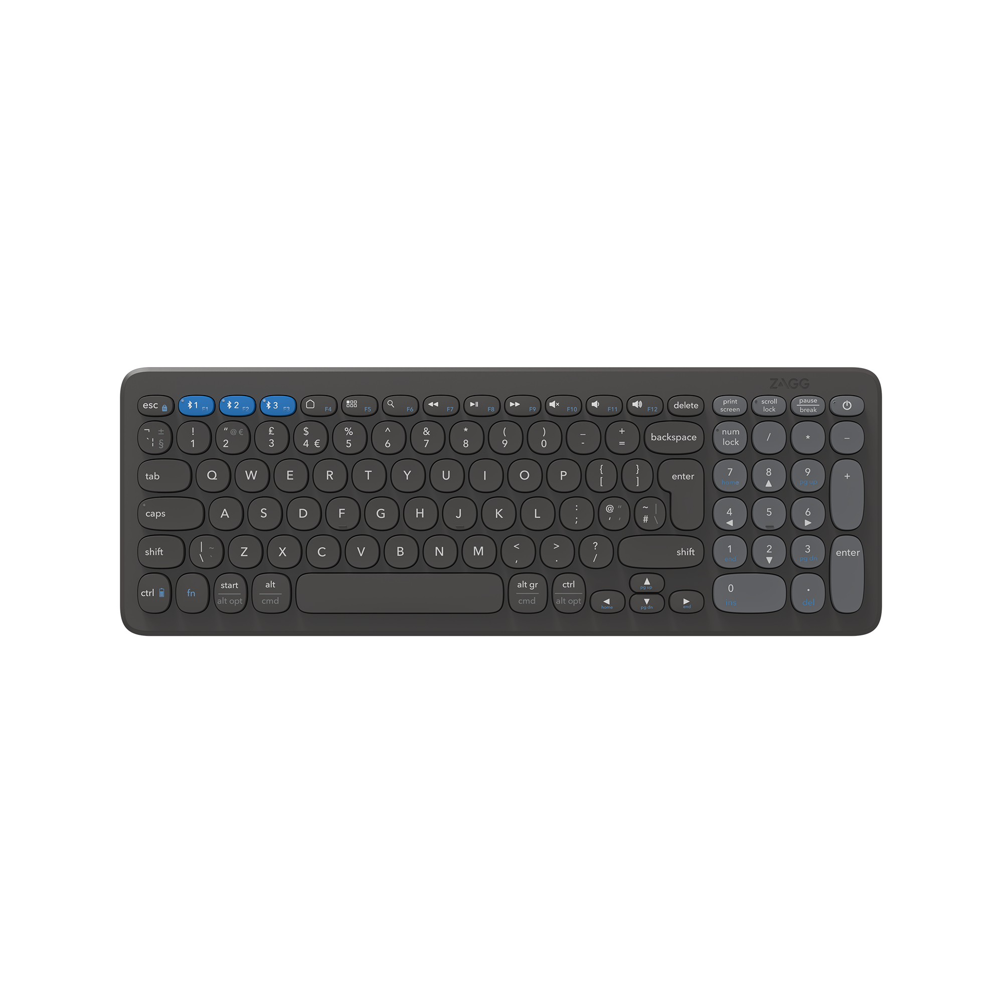 ZAGG Pro Keyboard Mid Size-Charcoal-UK 15''