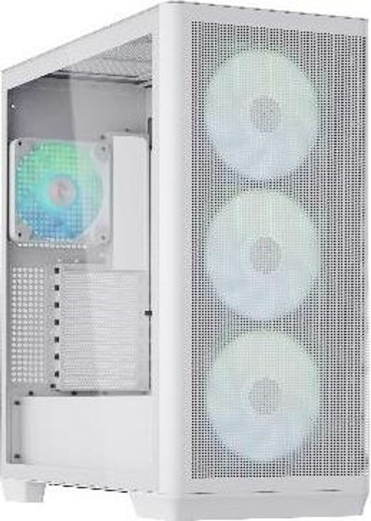 APNX C1-R premium White mid-tower ATX case - 4x PWM ARGB Fan Included - 3x2.5'' or 3x 3.5'' - 360mm radiator - BTF Compatible.