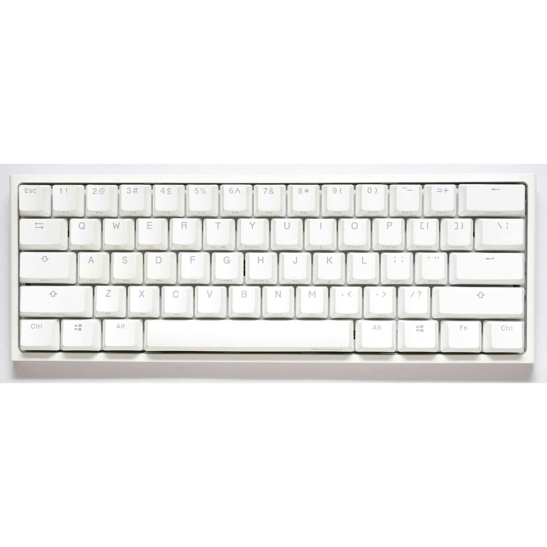 Ducky Keyboard One 2 Pro 60% Mechanical Keyboard; RGB; PBT Double Shot Keycaps - White- Cherry Black .