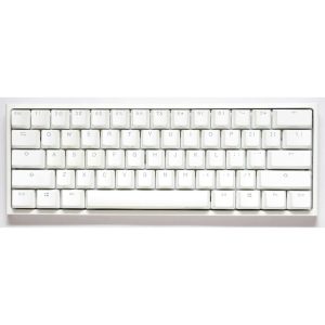 Ducky Keyboard One 2 Pro 60% Mechanical Keyboard; RGB; PBT Double Shot Keycaps - White- Cherry Silver.
