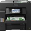 L6550 Printer — 32ppm Mono 22ppm Colour, A4, Print Scan Copy Fax, USB, Wi-Fi/Wi-FiDirect, Ethernet, AutoDuplexPrint&Scan, Rear Paper Feeder & Tray Paper Feeder, 2 Trays, ADF & Flatbed Scanner, Built-In Display, (incl 1 set of ink bottles),