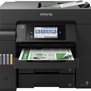 L6550 Printer — 32ppm Mono 22ppm Colour, A4, Print Scan Copy Fax, USB, Wi-Fi/Wi-FiDirect, Ethernet, AutoDuplexPrint&Scan, Rear Paper Feeder & Tray Paper Feeder, 2 Trays, ADF & Flatbed Scanner, Built-In Display, (incl 1 set of ink bottles),